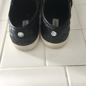 Steve Madden Black Slips Ons